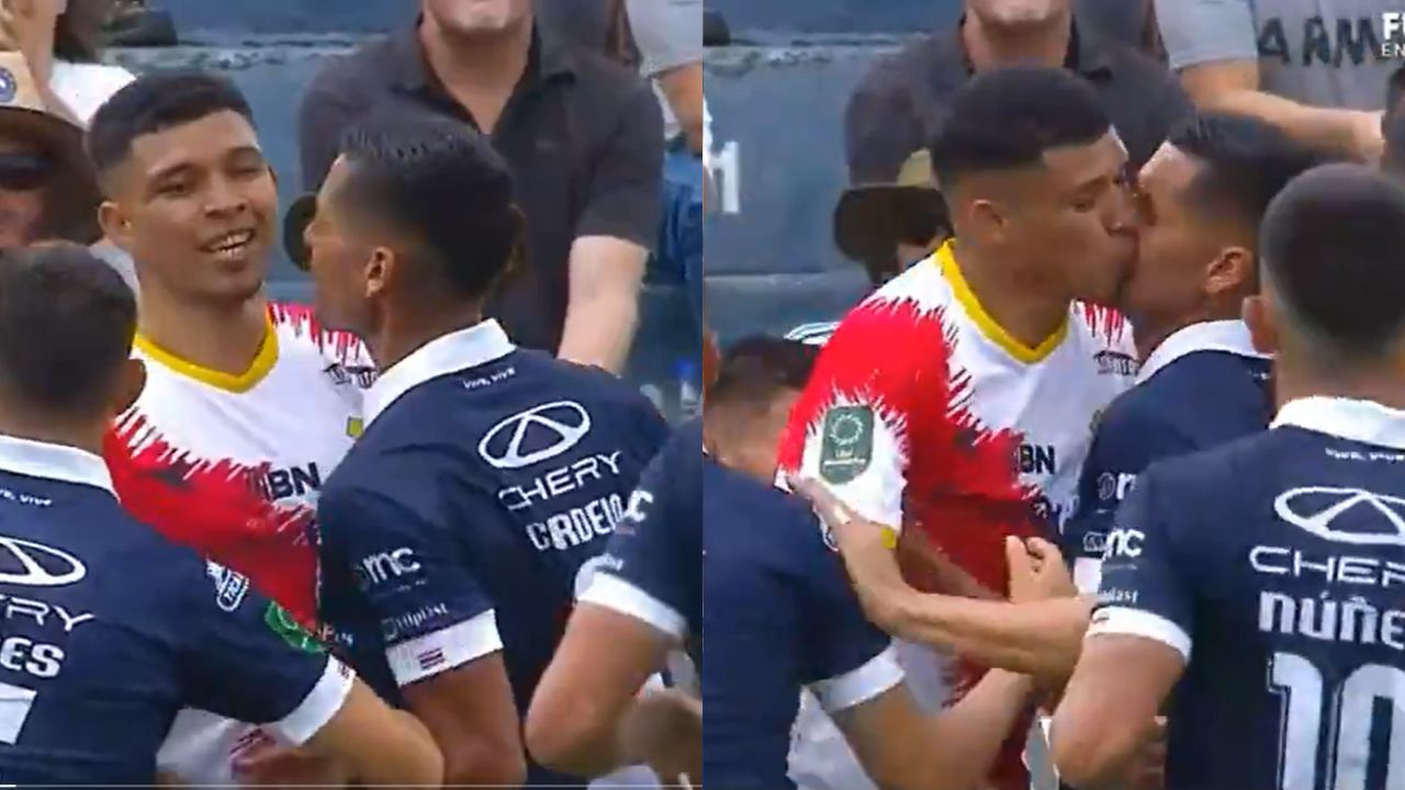 Así fue el impactante beso de Getsel Montes a un rival en Liga de Costa Rica