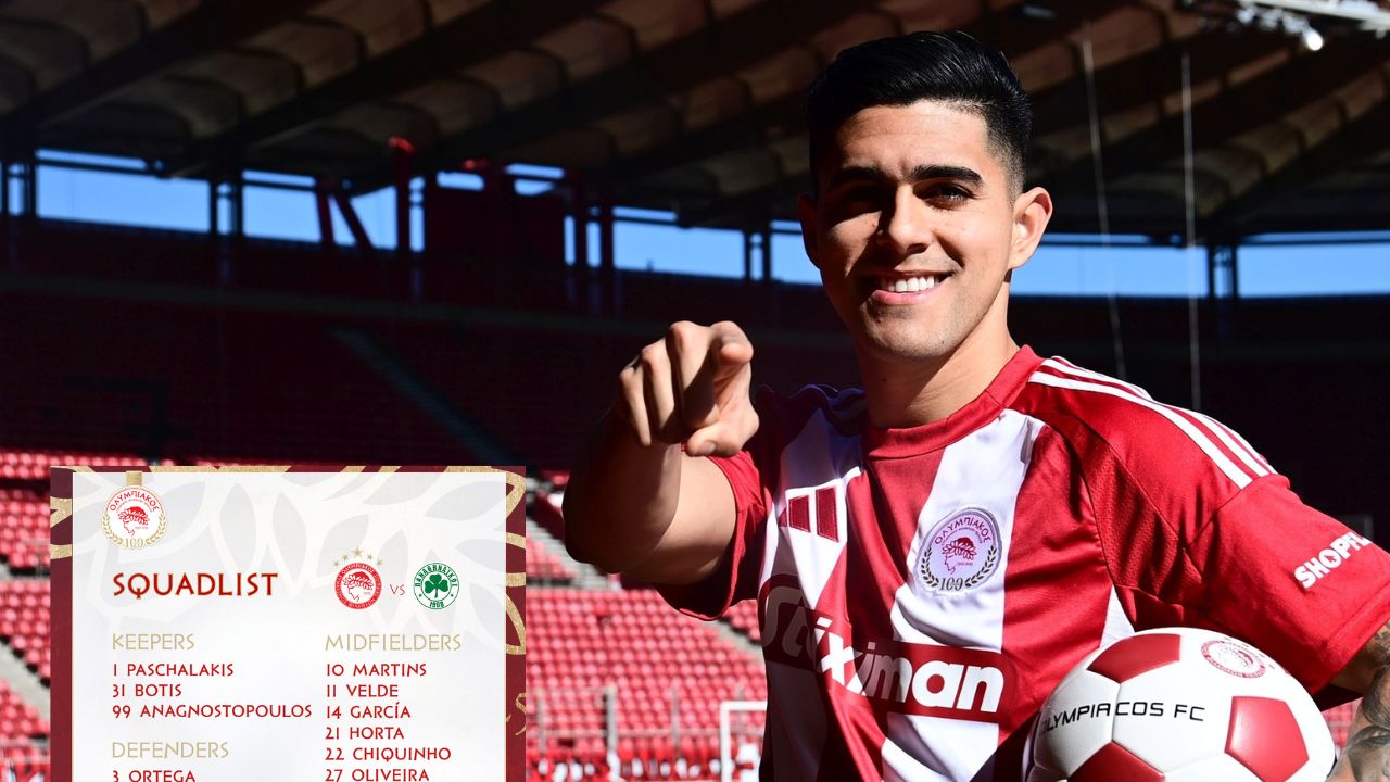 Luis Palma convocado por Olympiacos para disputar clásico del fútbol griego