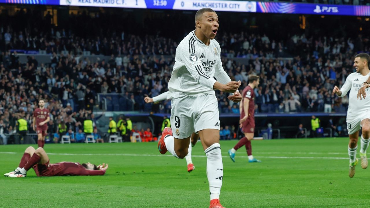 Mbappé lidera goleada de Real Madrid contra Manchester City y clasifica a Octavos de Champions