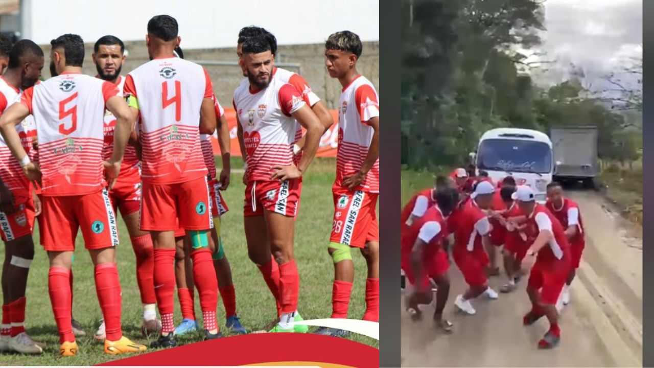 Equipo hondureño queda varado camino a un partido y los jugadores cometen locura