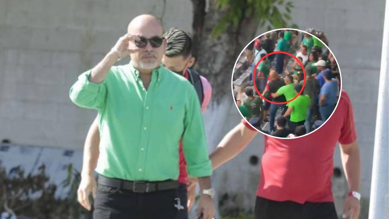 Presidente del Marathón protagoniza pelea con aficionados en el estadio Morazán