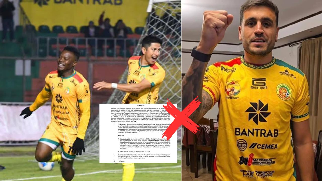 Junior Lacayo y su club en Guatemala pierden puntos en la mesa debido a Ramiro Rocca