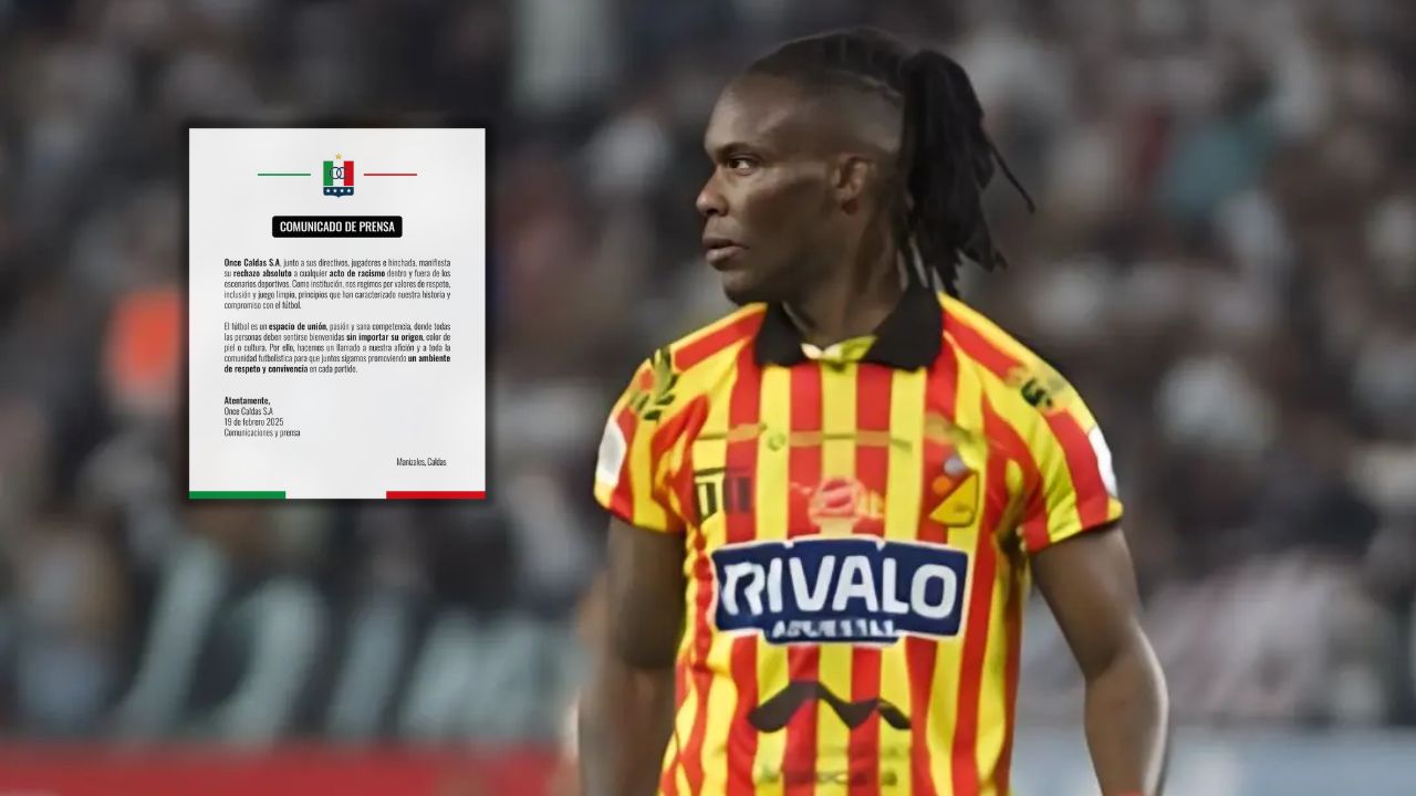 Once Caldas emite fuerte comunicado por caso de racismo contra Rubilio Castillo