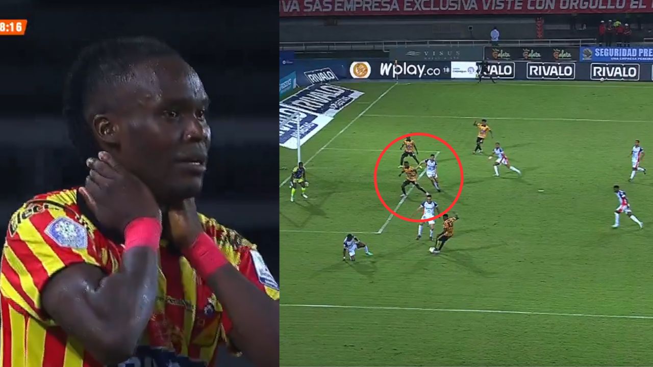 Así fue el gol anulado a Rubilio Castillo en su debut con Deportivo Pereira en Colombia