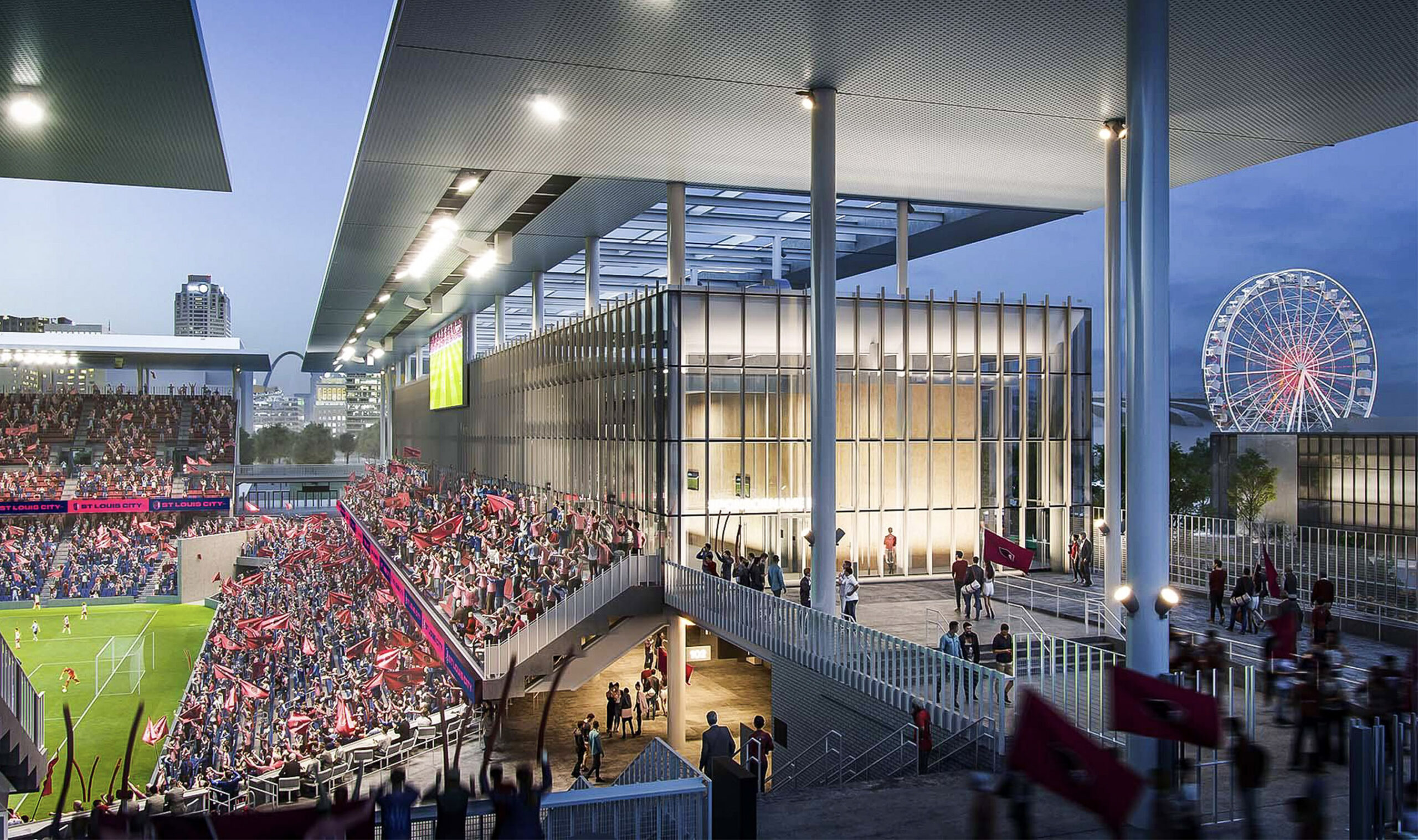 Asi se mira la zona vip del City Park Stadium
