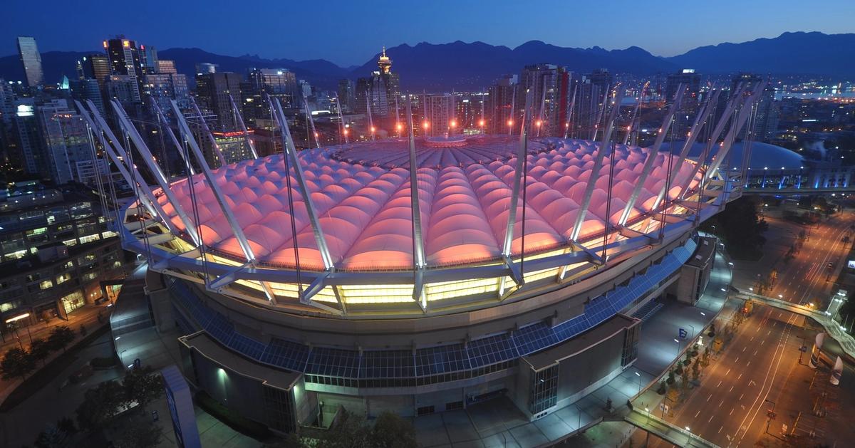 EsEstadio del Vancouver de noche