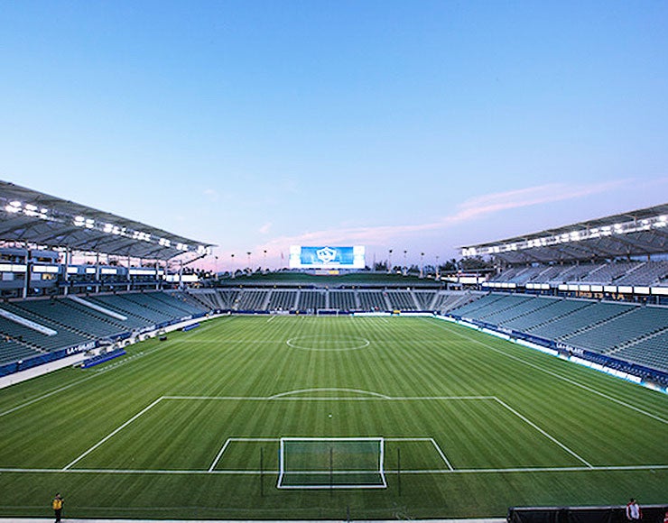 Una vista a todo el cesped del Dignity Health Sports Park