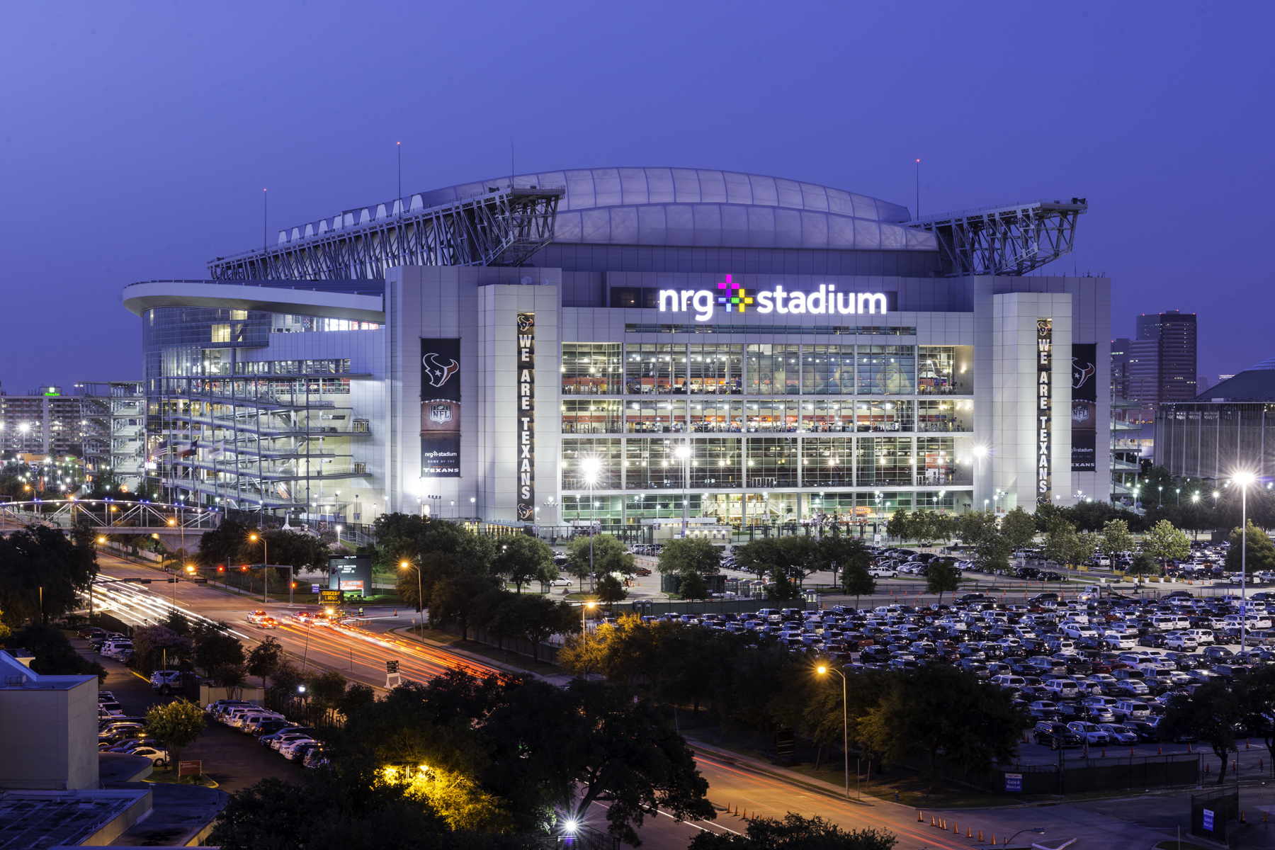 El Nrg Stadium desde una vista muy larga