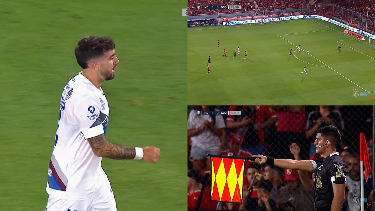 Así fue el golazo que le anularon a Agustín Auzmendi con Godoy Cruz