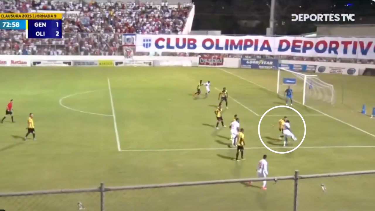 Este fue el gol que le anularon al Olimpia en partido vs Génesis