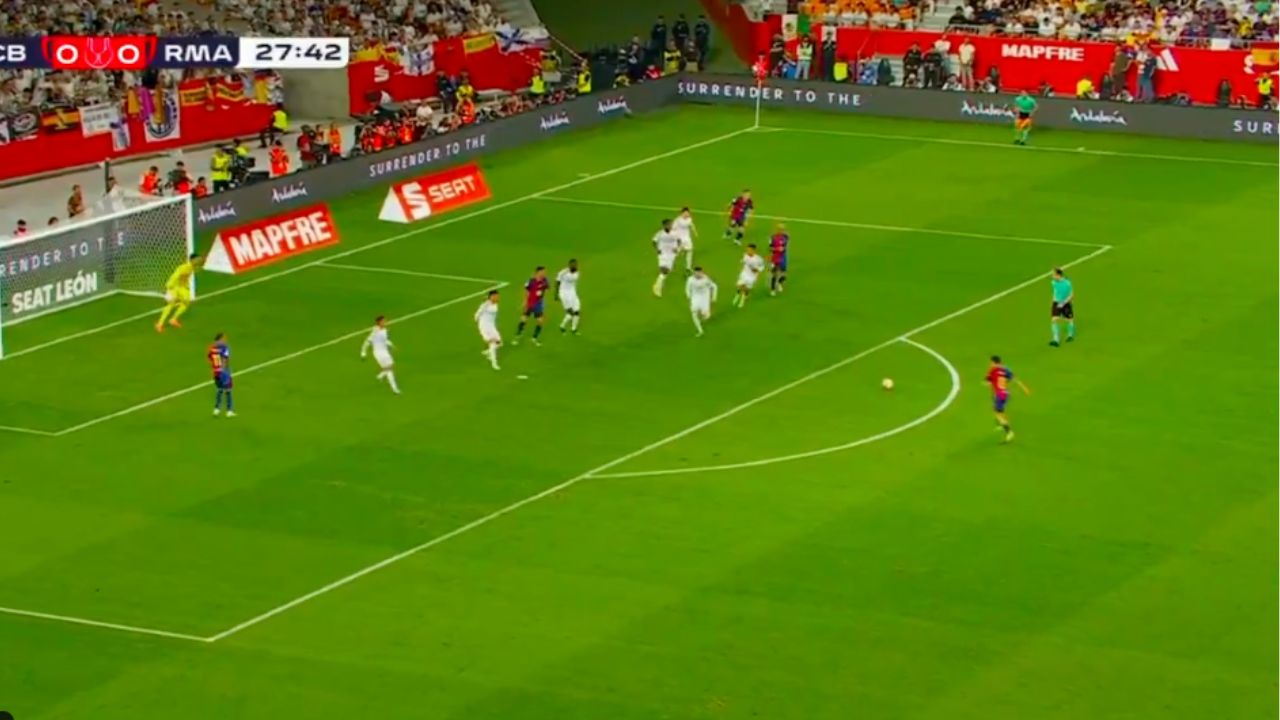 El gol de Pedri con el que el Barcelona se puso a ganar vs Real Madrid