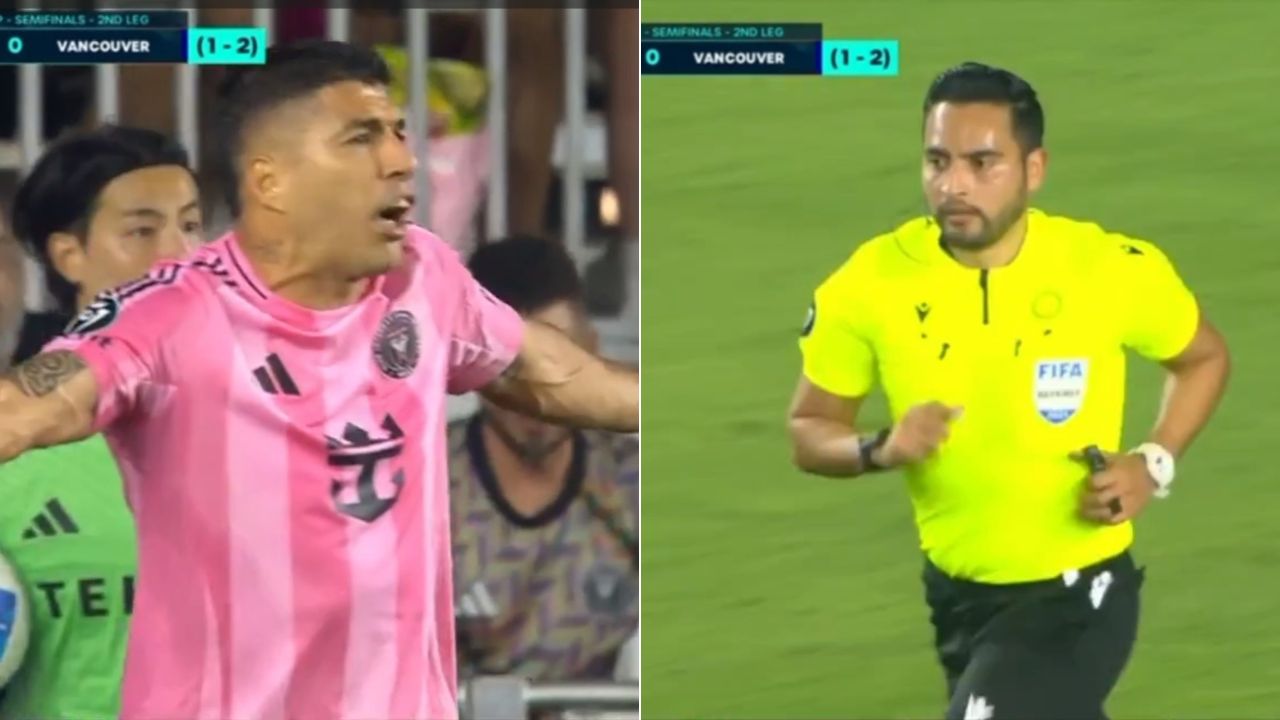 Luis Suárez propina fuertes reclamos a Said Martínez en juego del Inter Miami