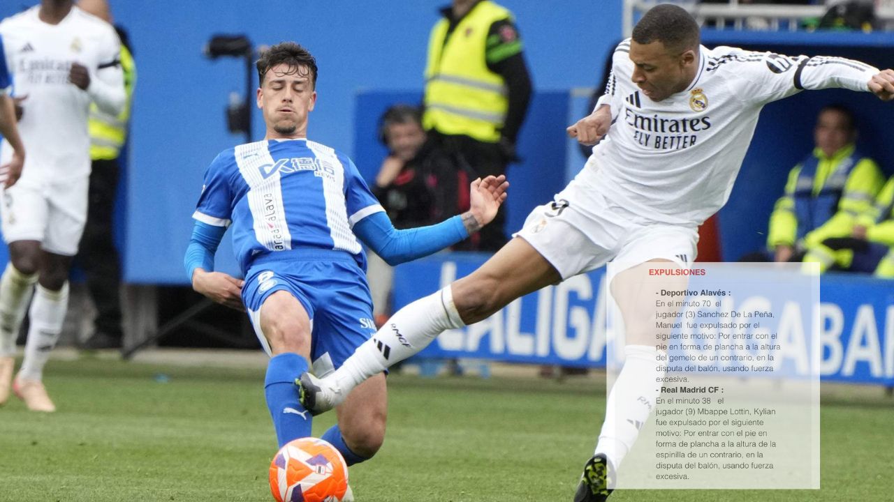 La posible sanción de Mbappé tras su tarjeta roja en último duelo de Real Madrid