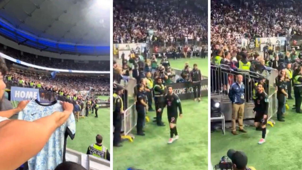 La reacción de Messi a la provocación de un fan con camisa de Cristiano Ronaldo