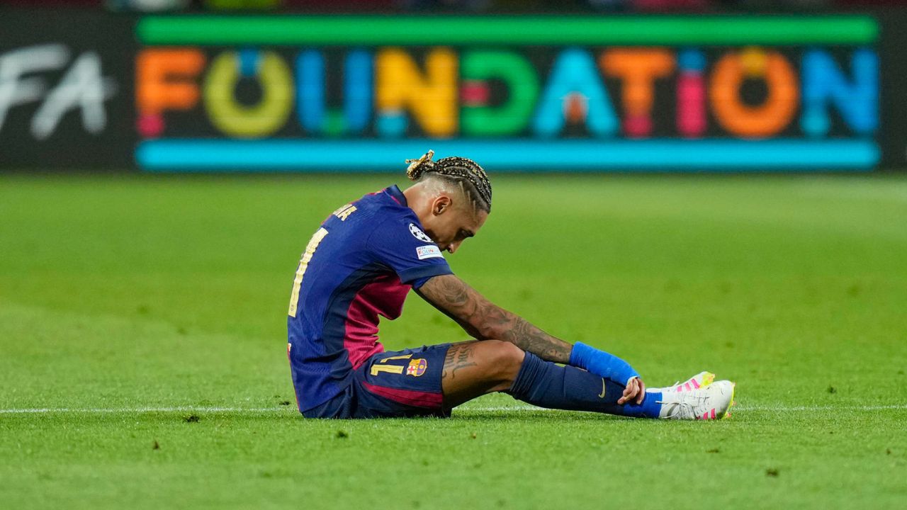 Raphinha admite su decepción tras empate del Barcelona ante el Inter