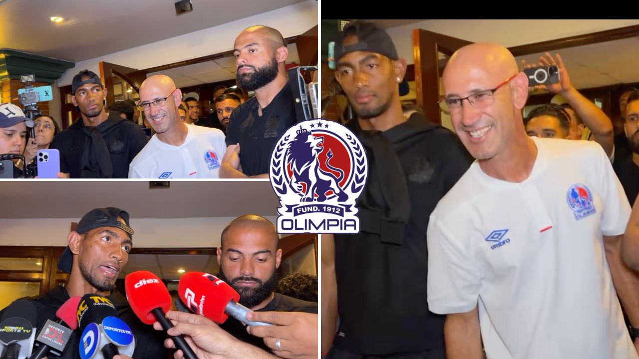 Jugadores del Olimpia atienden banderazo previo a la final de vuelta en el Nacional