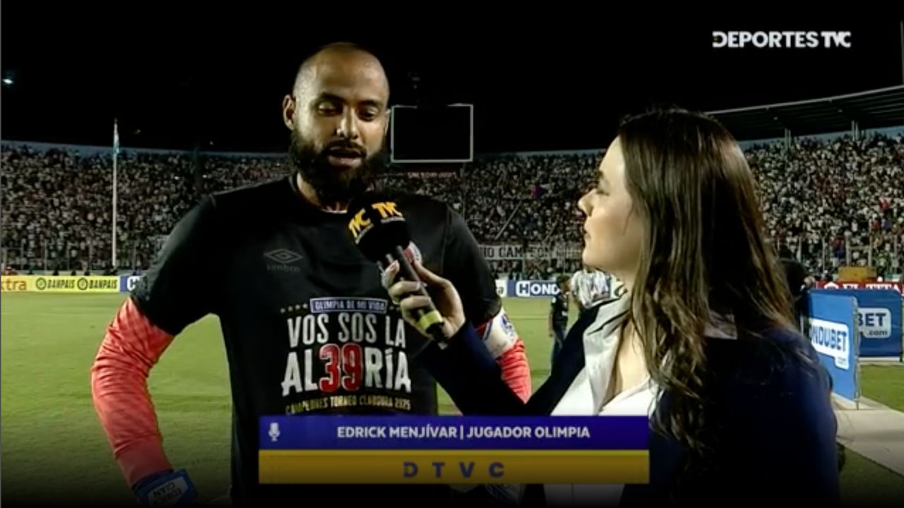 Edrick Menjívar presume nuevo título del Olimpia y deja mensaje a los críticos