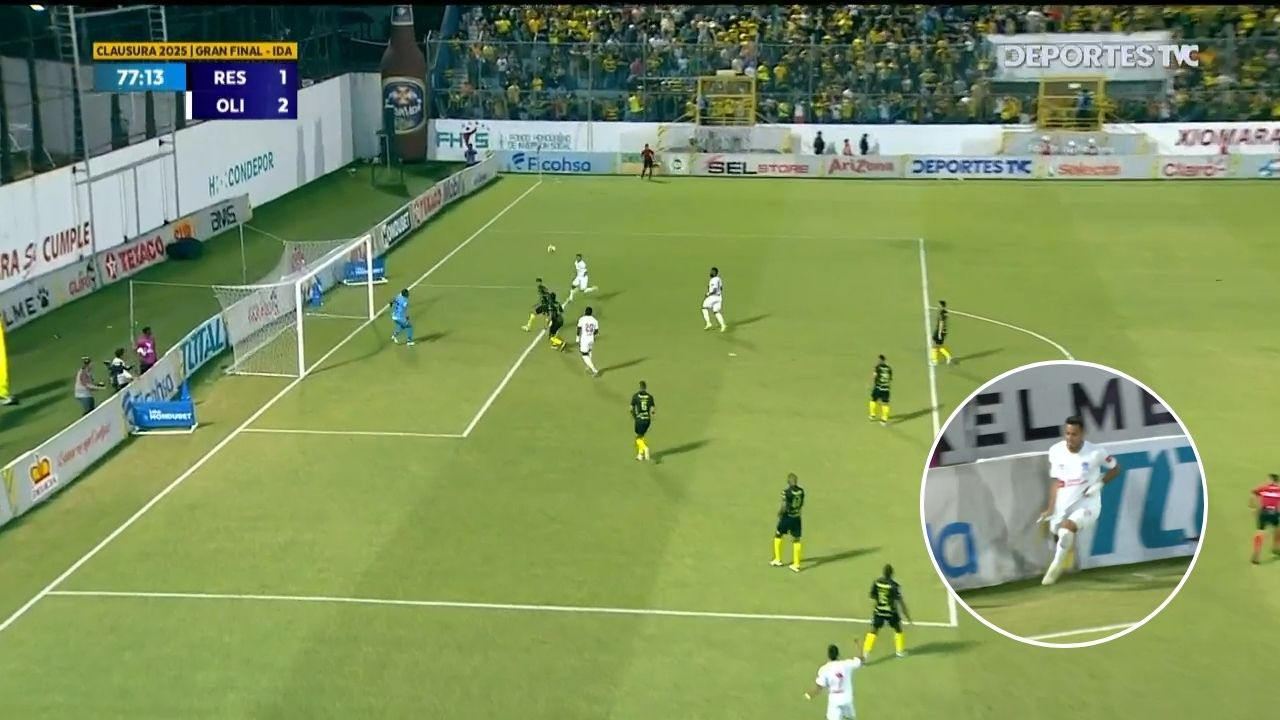Edwin Rodríguez firma el gol de la remontada de Olimpia sobre Real España