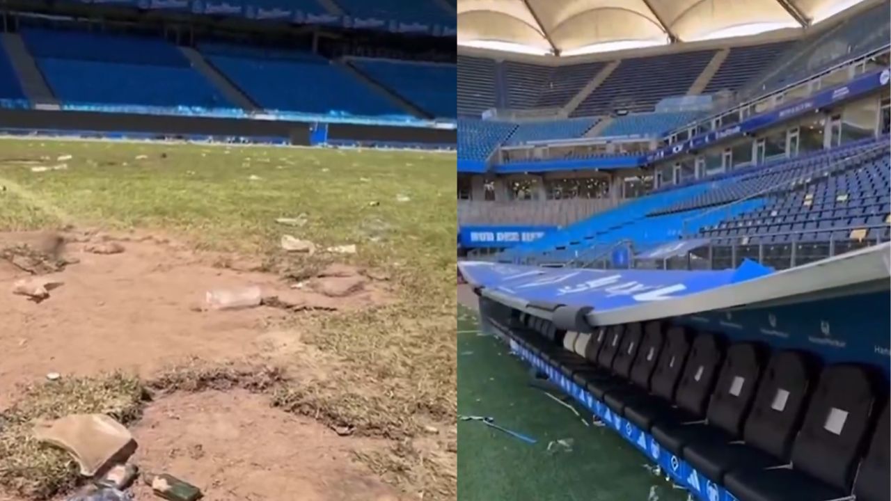 Aficionados del club de un legionario hondureño destruyen su propio estadio