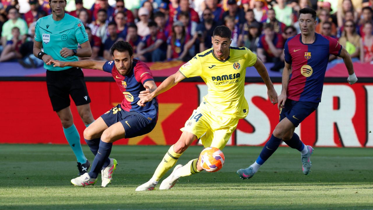 Villarreal arruina el festejo de Barcelona tras remontarle en Montjuic