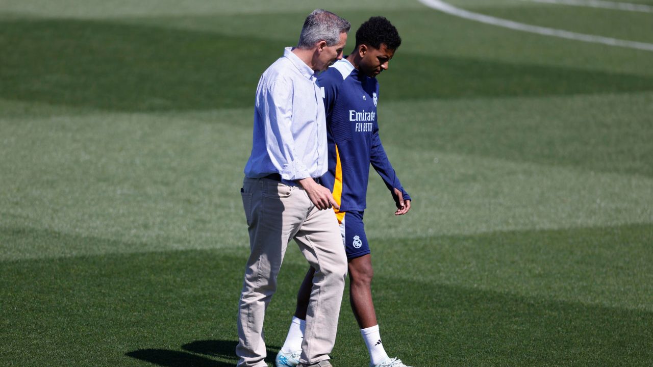 Rodrygo no aguantó más y abandona el entrenamiento del Real Madrid