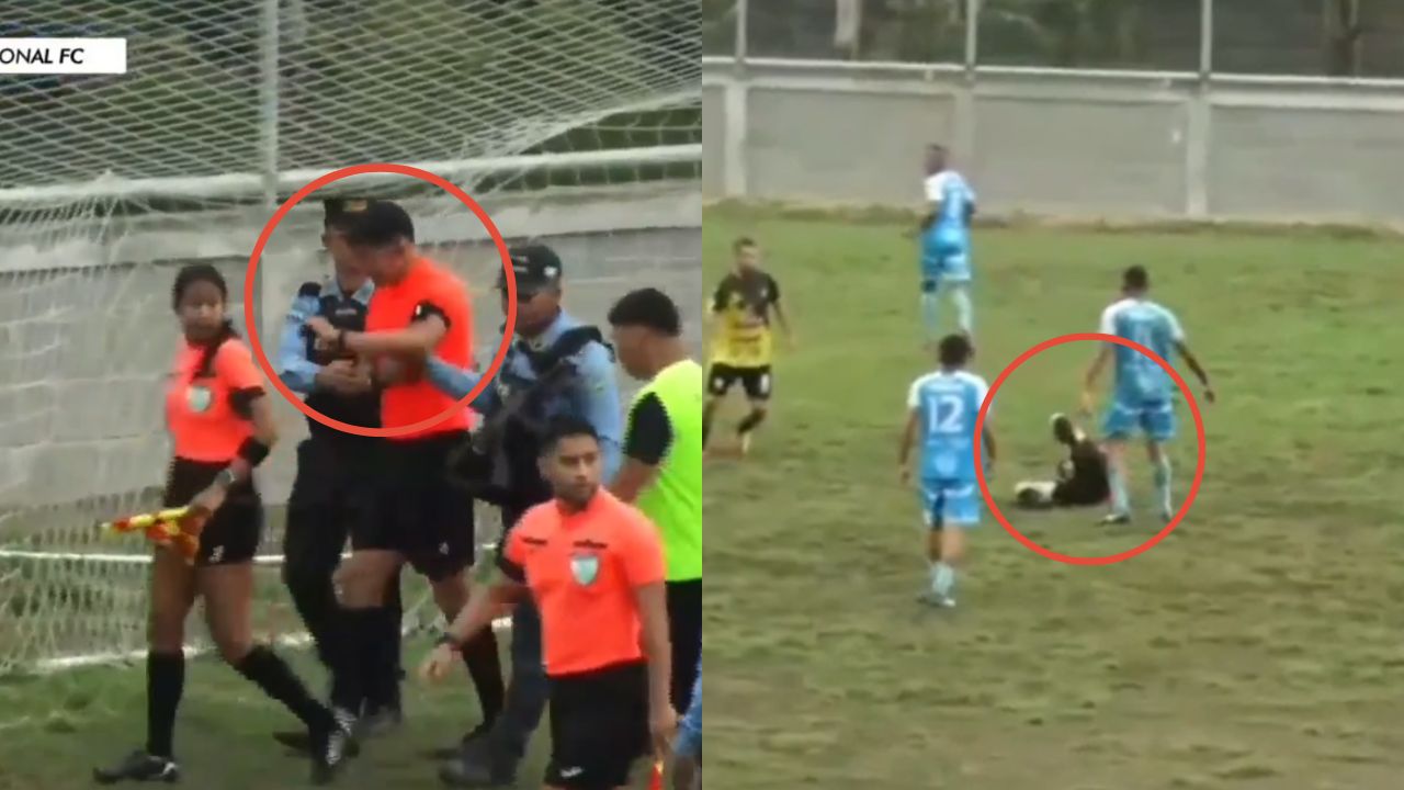 Jugador hondureño agrede a árbitro en pleno partido de Liga Mayor