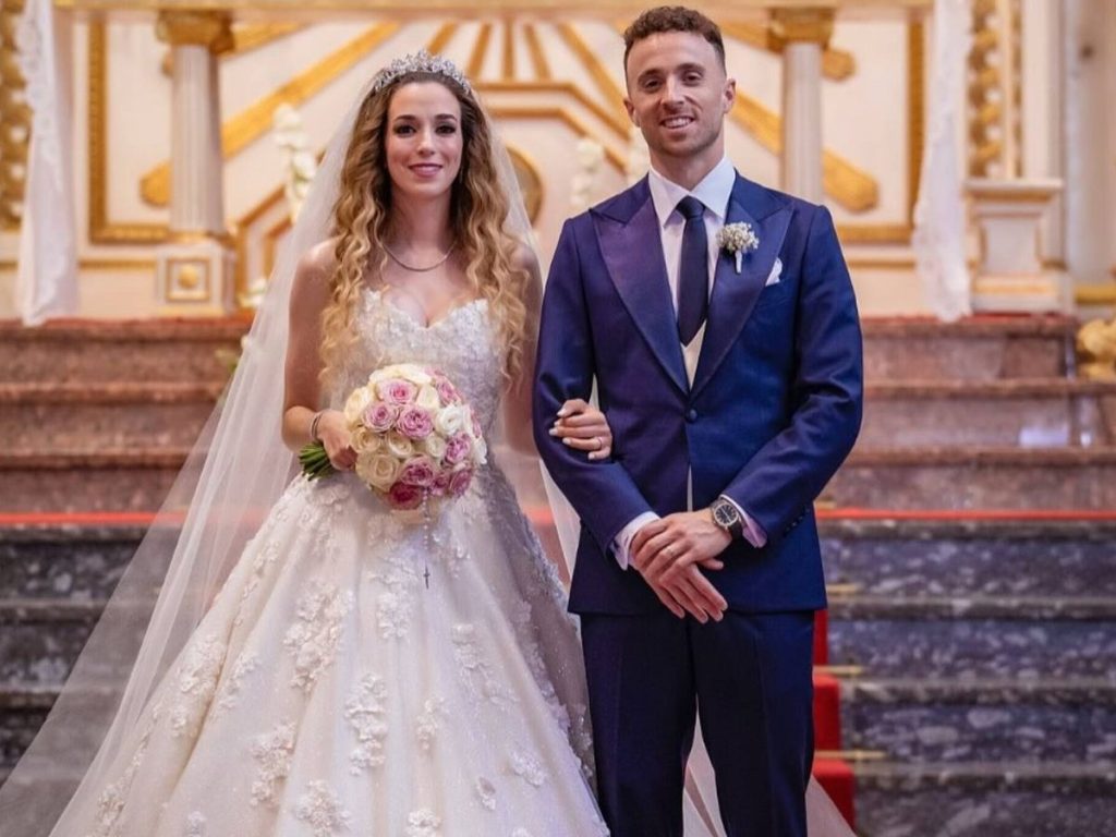 Rute Cardoso y Diogo Jota