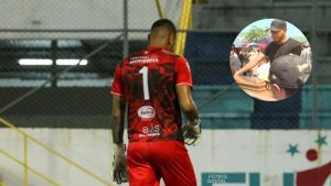 El gesto de Denovan Torres durante el sepelio de Mayra Tercero