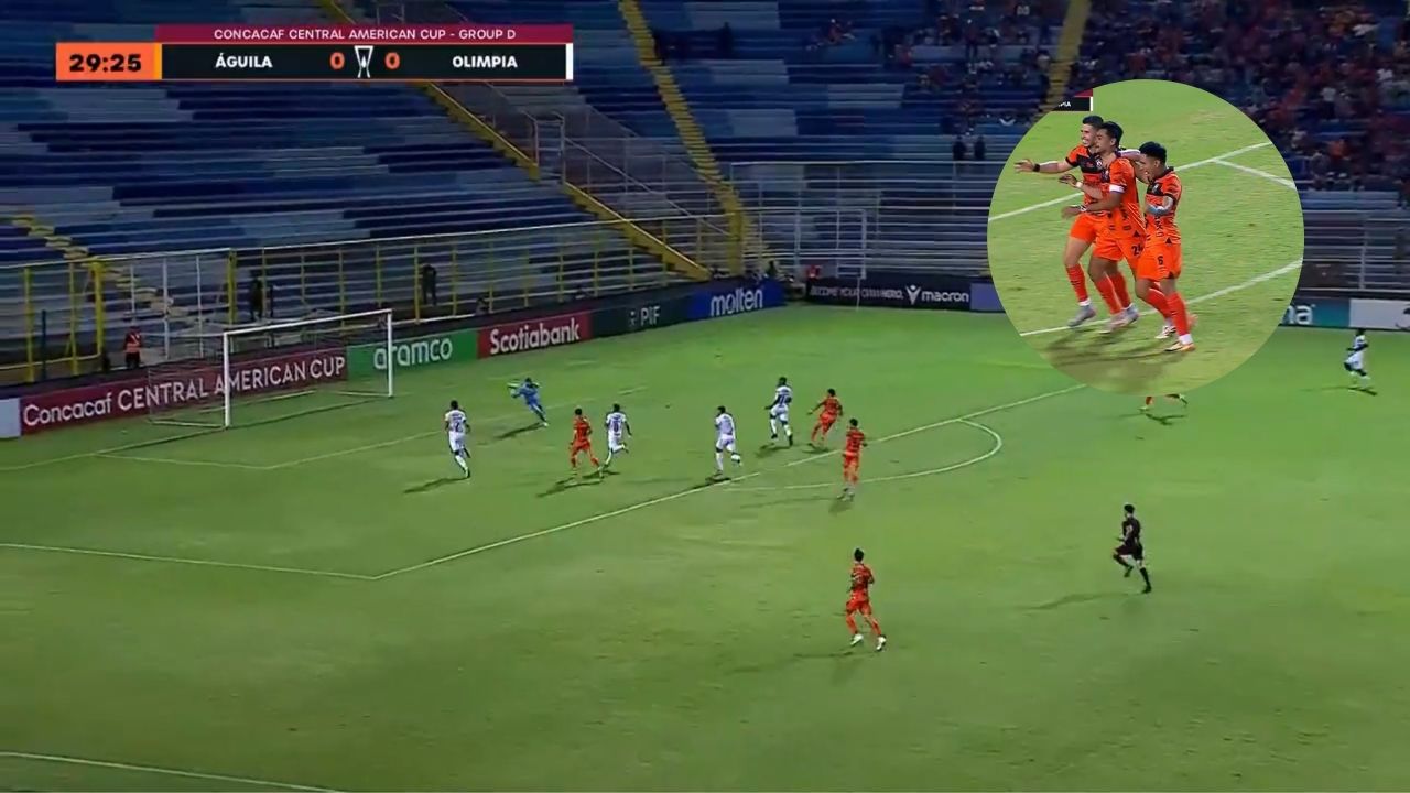 Así fue el gol de Darwin Cerén para poner a ganar a Águila ante Olimpia