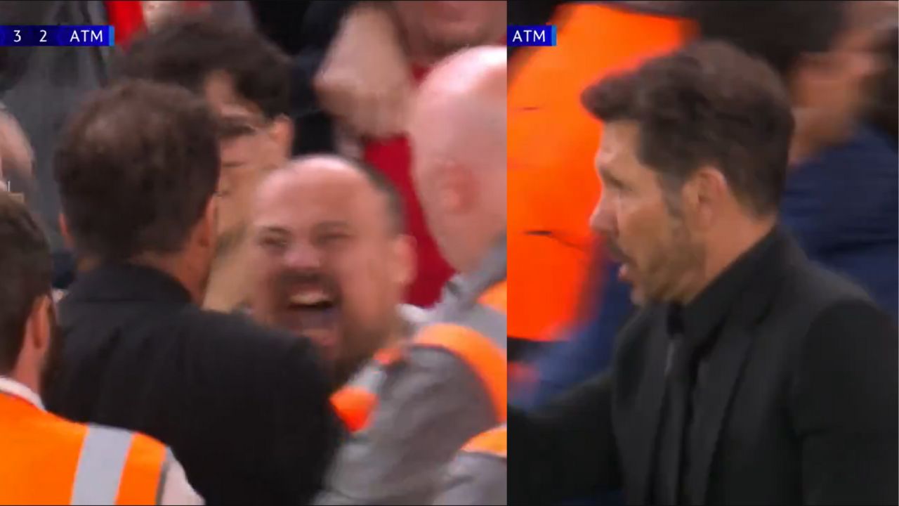 Cholo Simeone se pelea con aficionado del Liverpool en partido de Champions