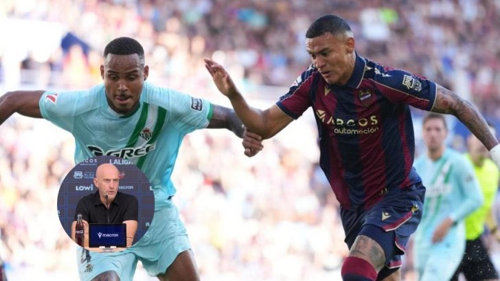 Técnico del Levante elogia a Kervin Arriaga tras su debut ante Betis