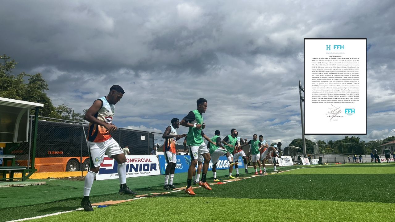 Juticalpa FC pierde nuevas demandas y tendrá que pagar millones a jugadores