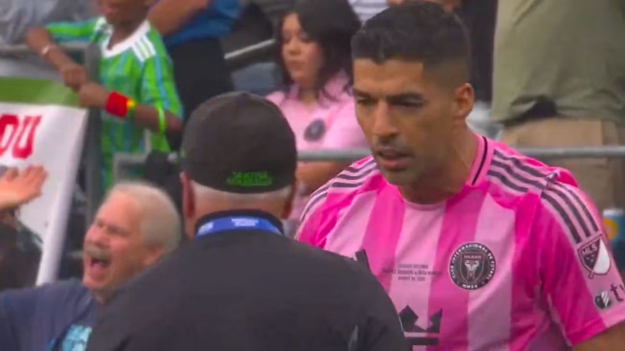 Luis Suárez escupe a un rival tras perder final de la Leagues Cup