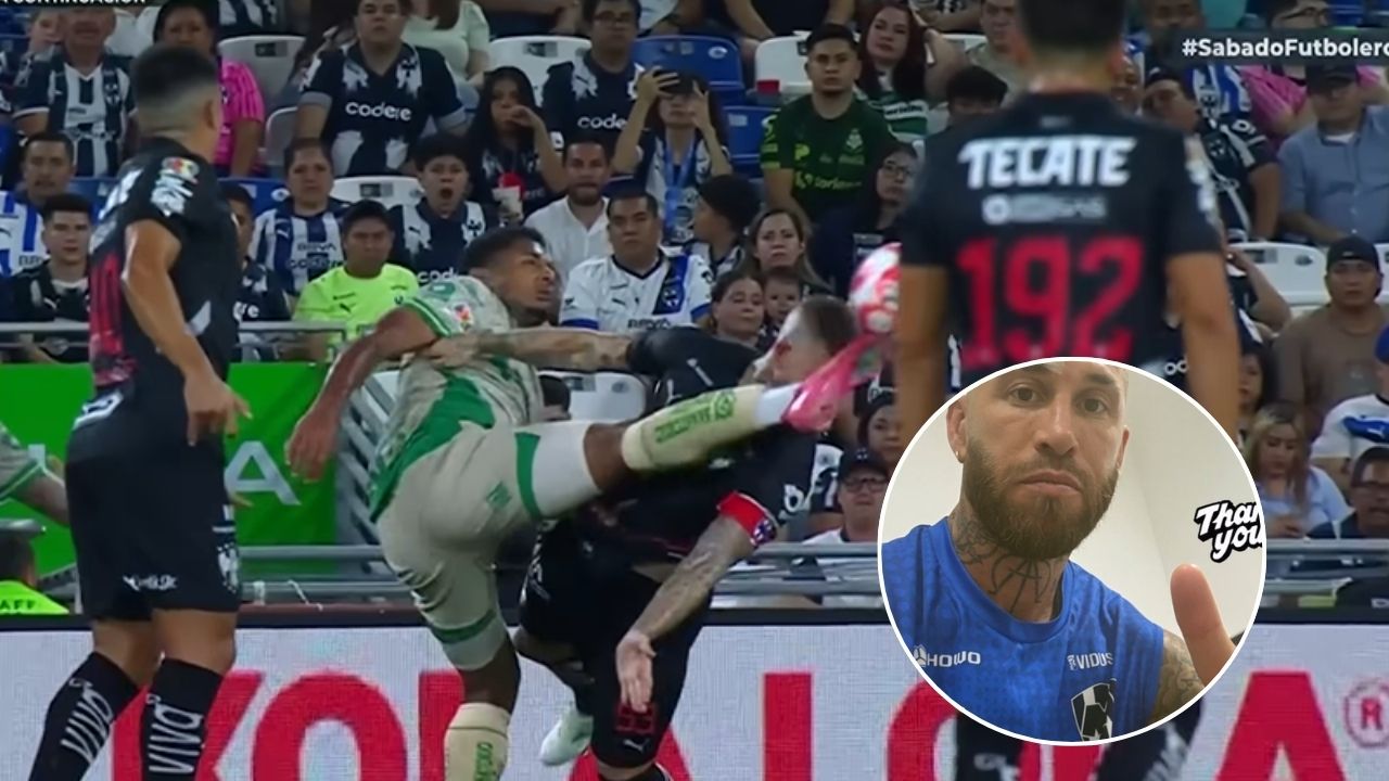 Sergio Ramos muestra cómo quedó su rostro tras patada de Choco Lozano