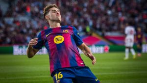 Barcelona propina escandalosa goleada a Olympiacos al ritmo de Fermín López