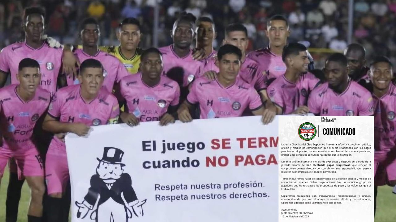 Directiva de Choloma se pronuncia tras protesta de jugadores por falta de pagos