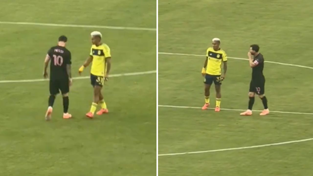 Lionel Messi sorprende al sostener una conversación con Andy Najar en pleno partido