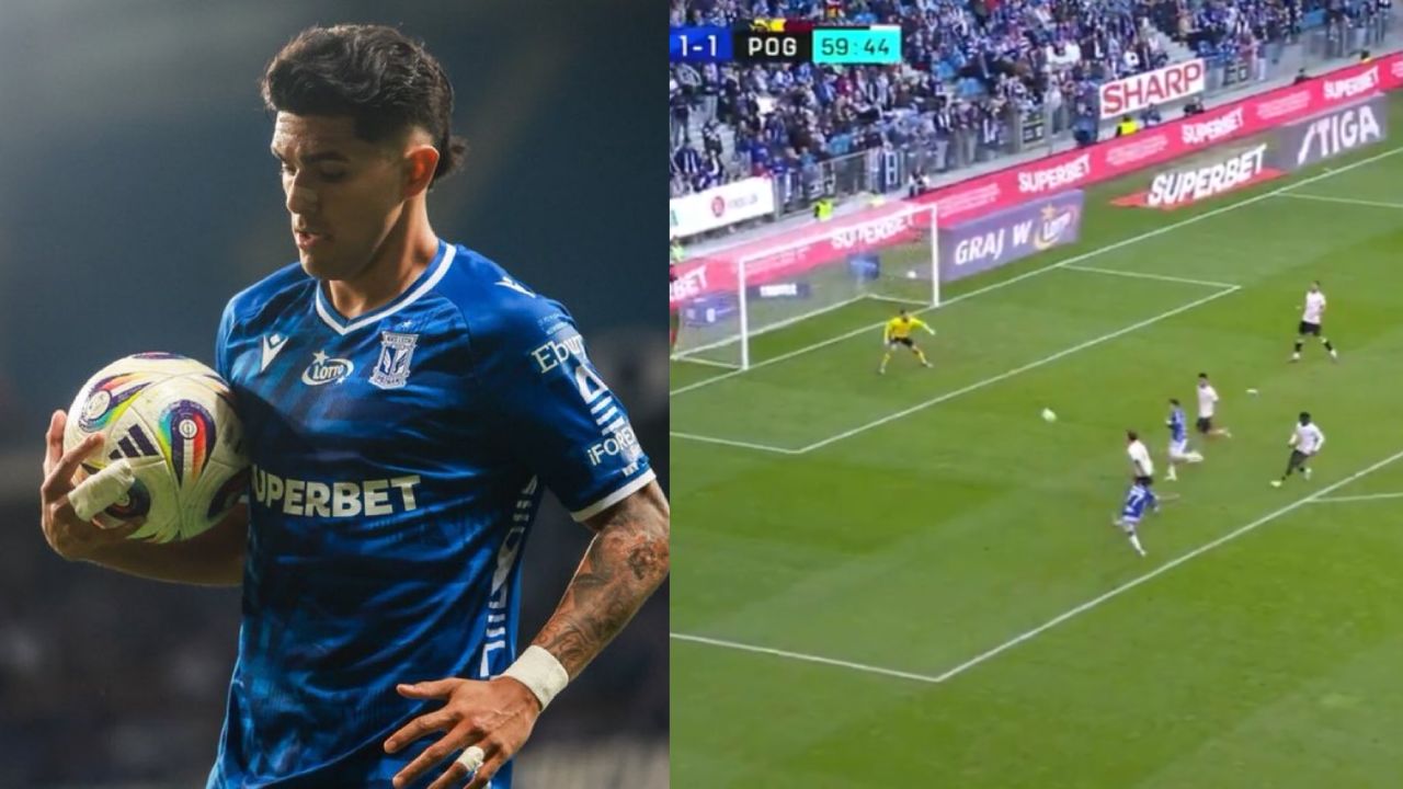 VAR le anula fenomenal golazo a Luis Palma en el Lech Poznan