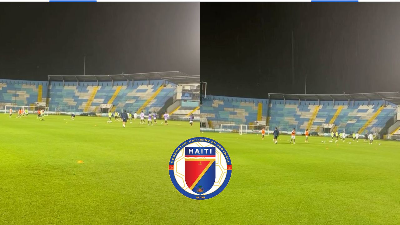 Selección de Haití si entrenó en el estadio Nacional pese a las lluvias