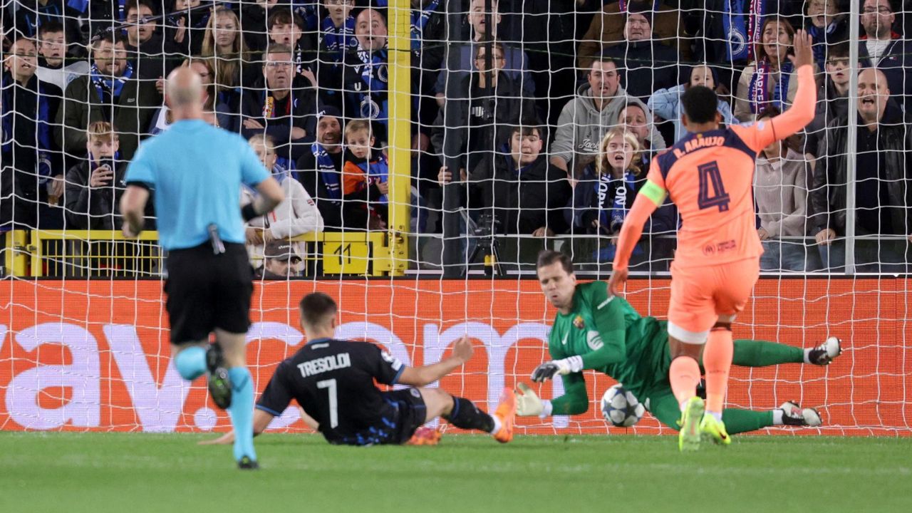 Brujas le complicó la vida al Barcelona e igualan en la Champions League