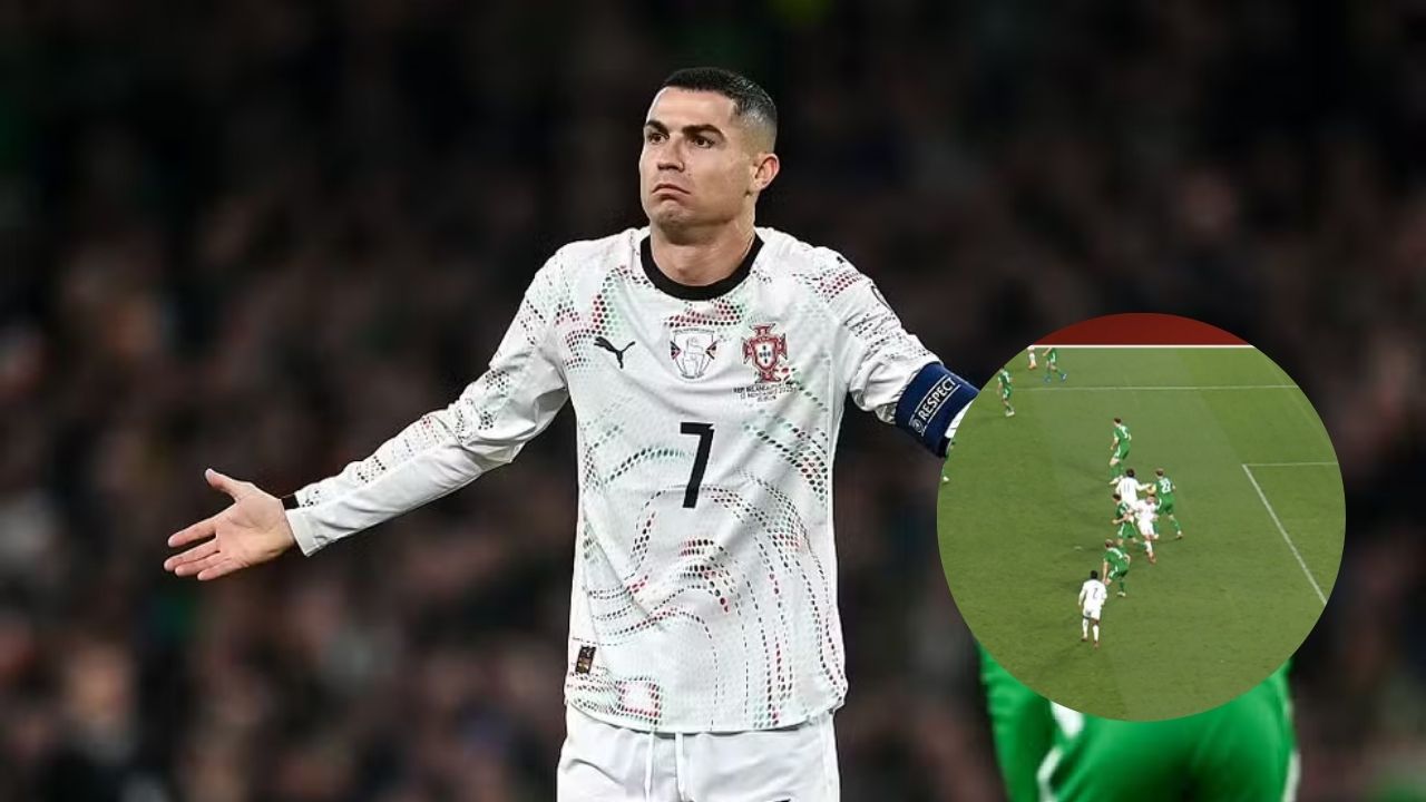 Cristiano Ronaldo es expulsado tras darle un codazo a un jugador de Irlanda