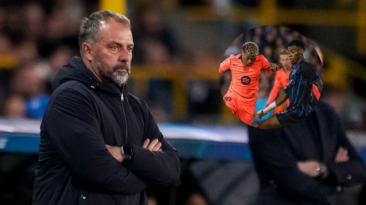 Hansi Flick hace sugerencia a Lamine Yamal tras empate ante Brujas