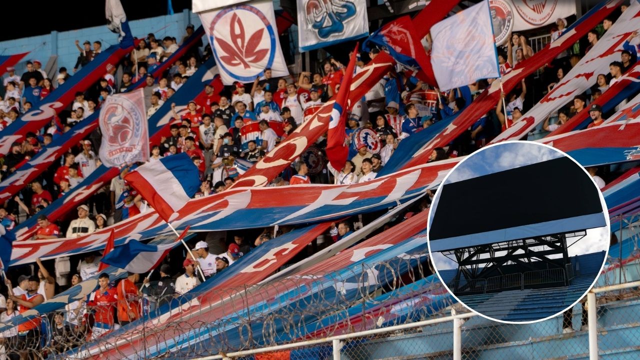 Afición del Olimpia se pronuncia tras daños a pantalla del Estadio Chelato Uclés