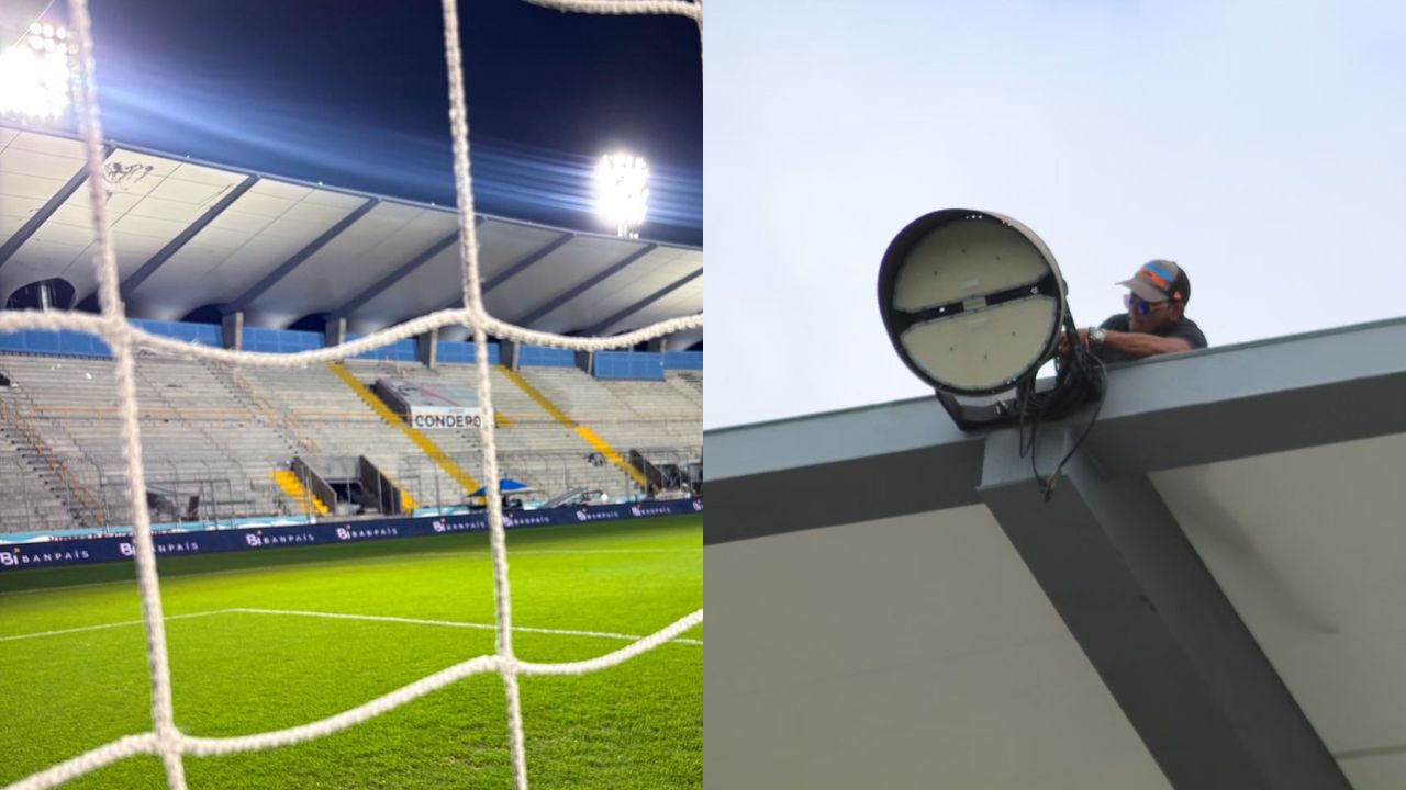 Estadio Chelato Uclés ya cuenta con iluminación en su nuevo techado