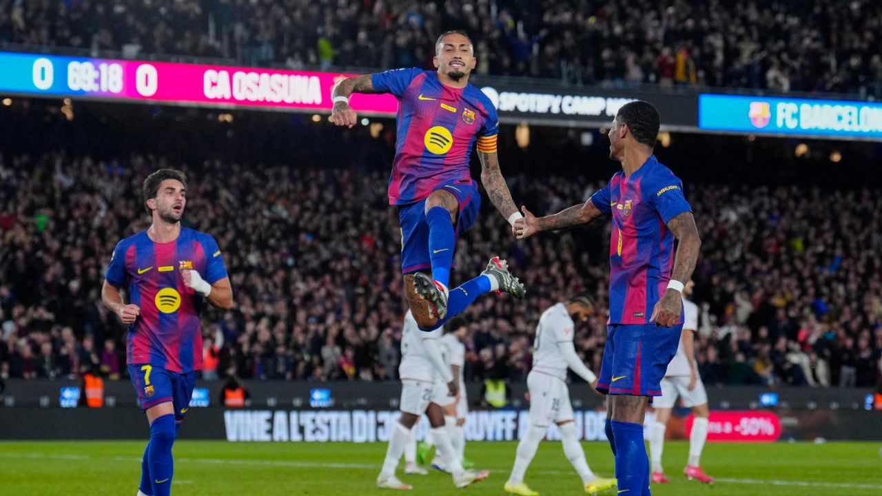 Barcelona rompe el muro de Osasuna y pone más distancia en LaLiga