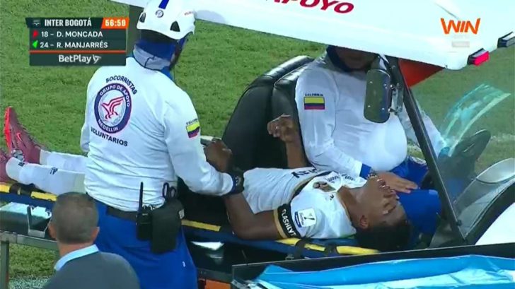 Dereck Moncada se lesiona tras anotar doblete con el Inter de Bogotá
