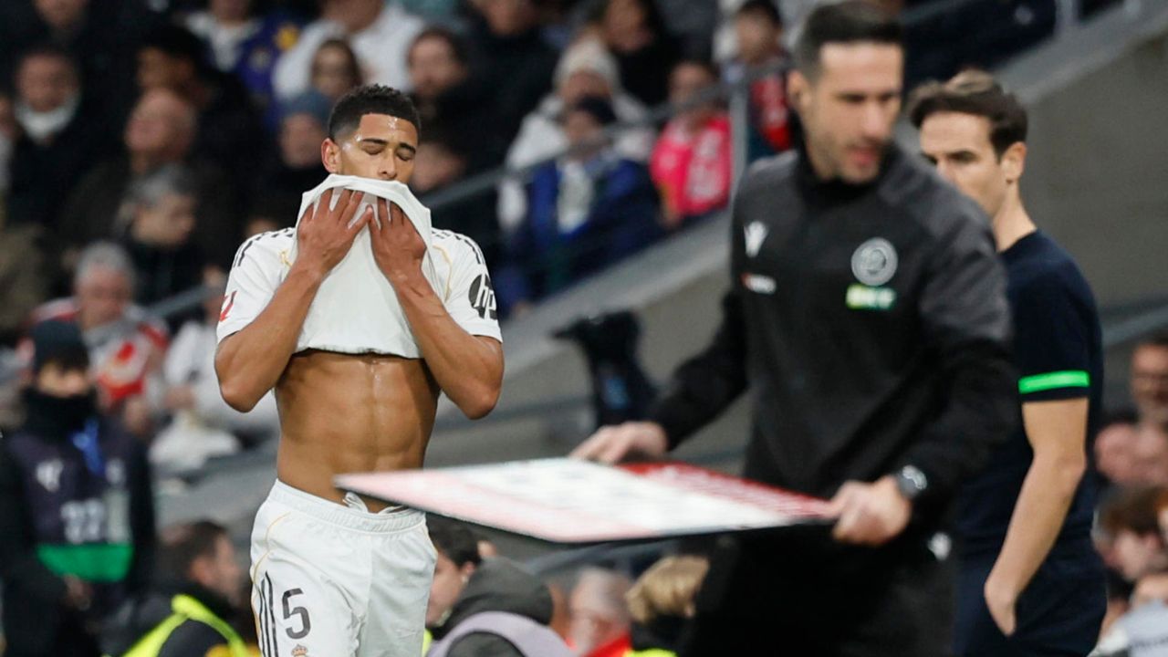 Jude Bellingham genera preocupación en el Real Madrid; cuál es su lesión y el tiempo de baja