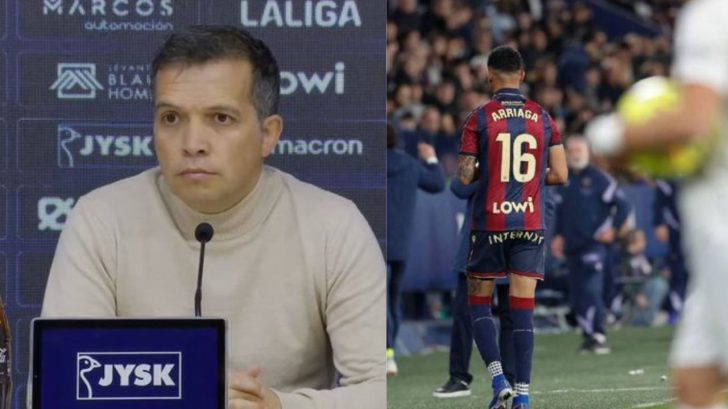Lo que dijo el técnico del Levante sobre la inaudita expulsión de Kervin Arriaga