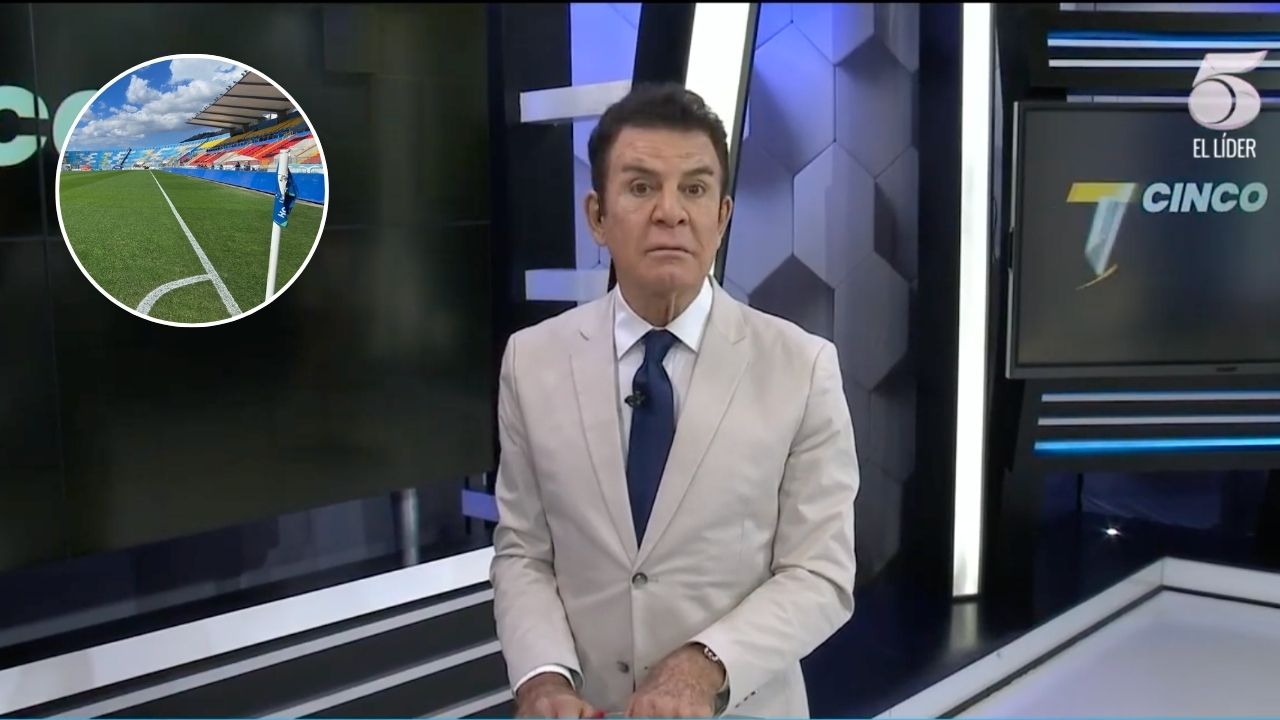 Salvador Nasralla reacciona al cambio de color a las butacas del Estadio Nacional