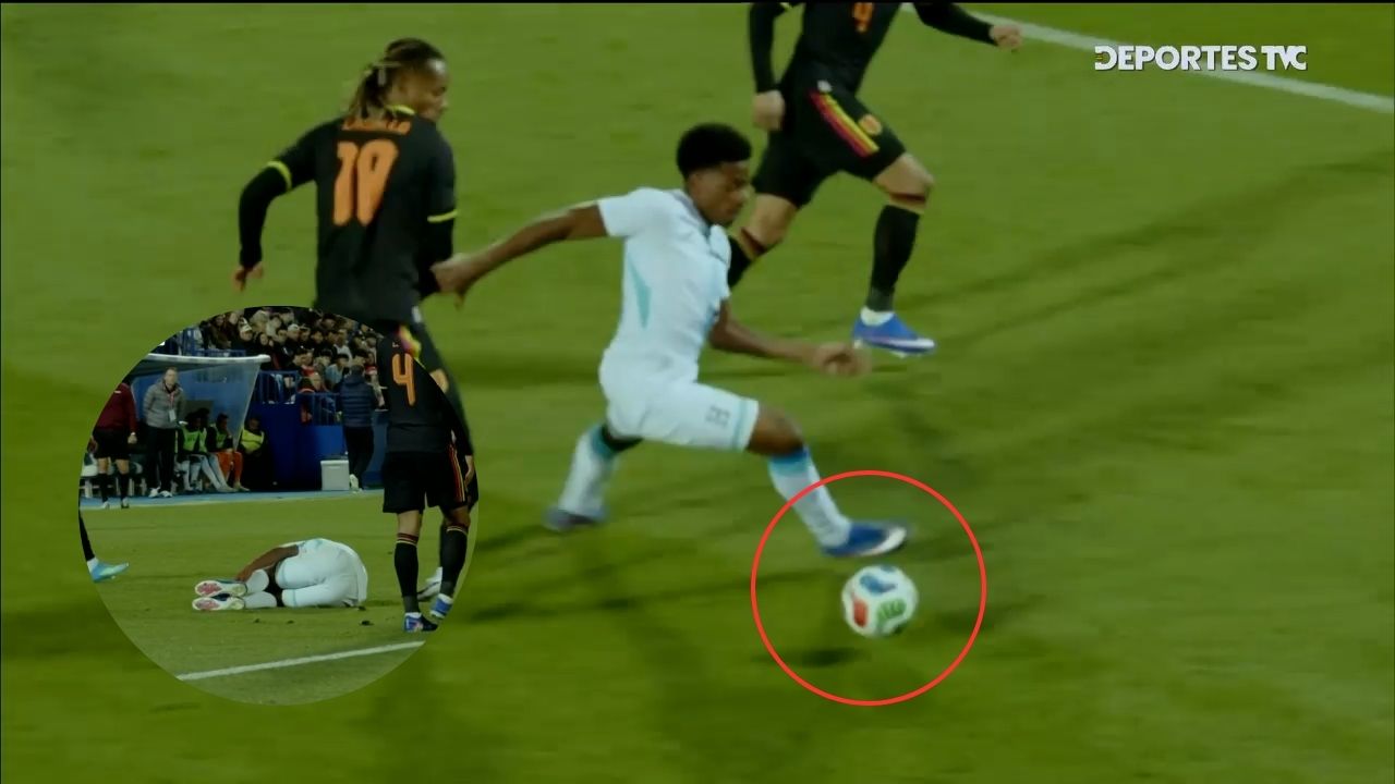 Dereck Moncada abandona amistoso ante Perú con posible lesión de tobillo